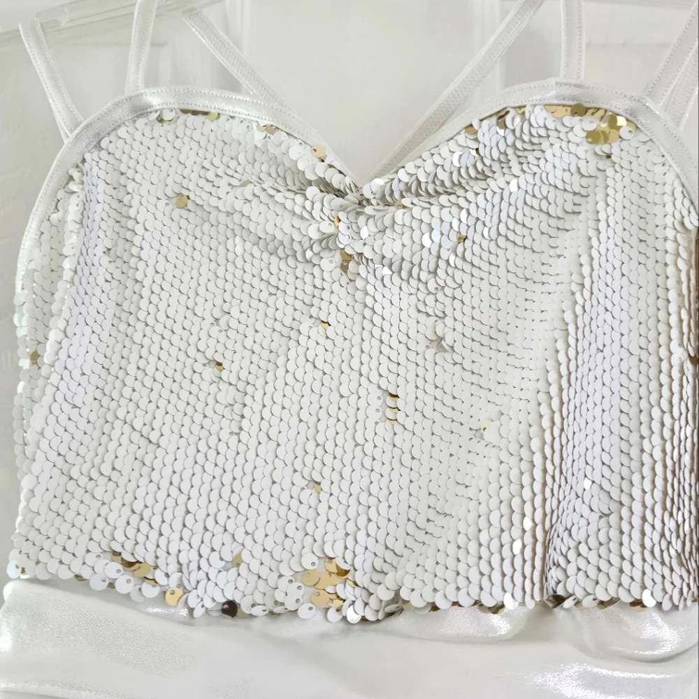 Weissman Dance Costume Size MC White Gold Recital Halloween Princess Ballet Tap